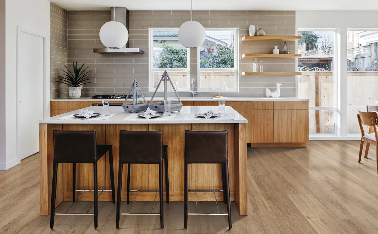 kitchen with modern cabinets